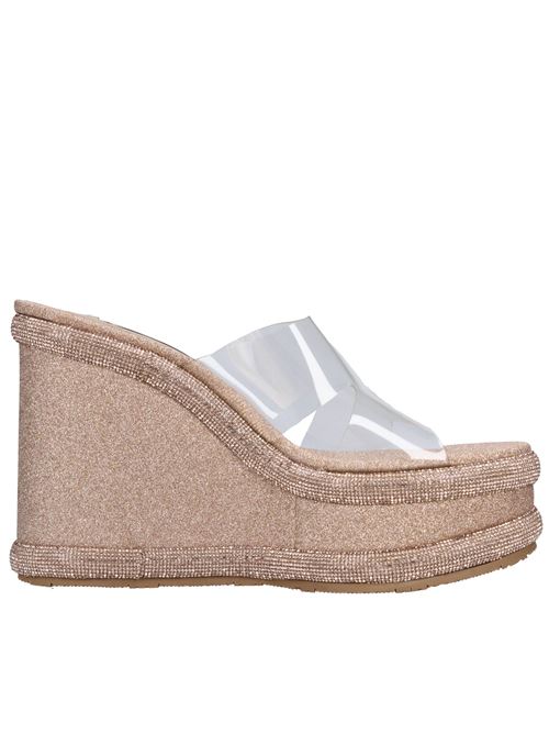 Zeppe in pelle e tessuto CASADEI | 1M320X0801ORO ROSA